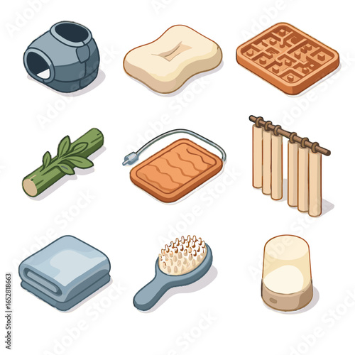 Curtains icon adjustable diffuser mat vector heating pet relaxation groomer towel icons