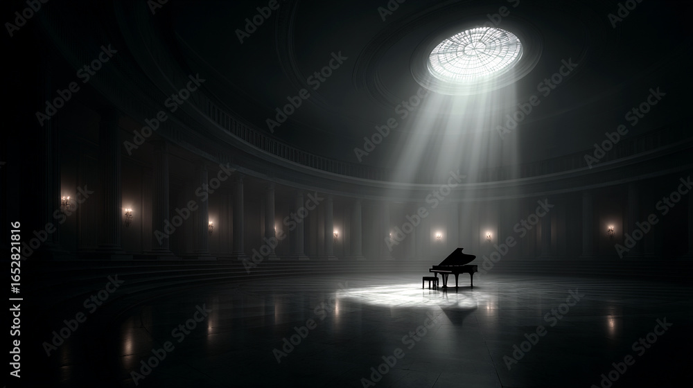 Fototapeta premium piano on a stage