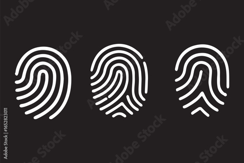 Fingerprint Icon Simple thin outline