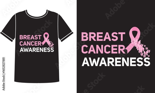 Breast cancer awareness t shirt design concept