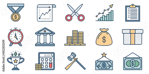Digital Finance Icons Pack — Online Banking, Mobile Payments, Crypto, ATMs & Investment Dashboards