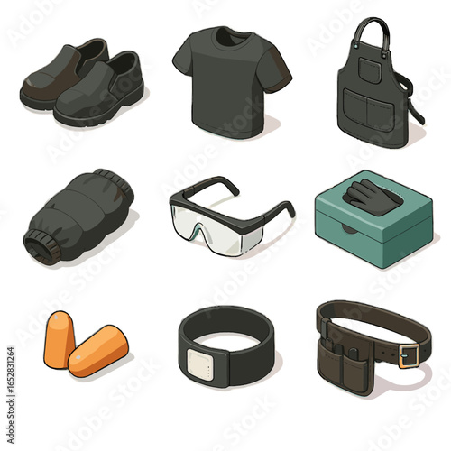 Clean shield gear icon plugs wristband sleeve eye artist belt vector tattoo