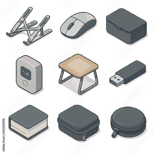Drive compact travel portable icon vector icons case mobile work earbud hotspot