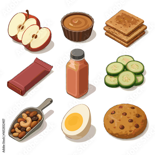 Icon cup vector sliced snack fruit egg midday icons scoop whole trail