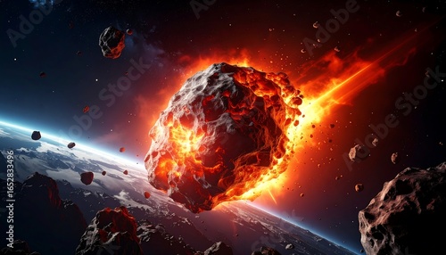 Asteroid impact on Earth