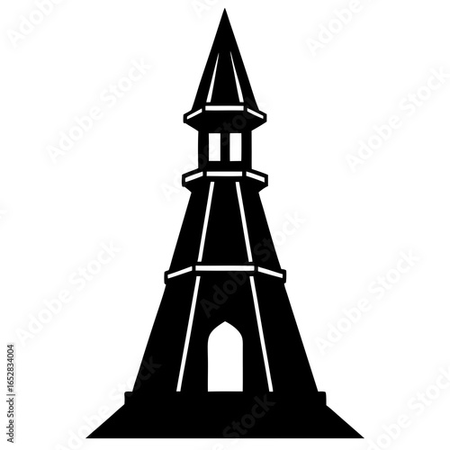lighthouse silhouette vector illustration