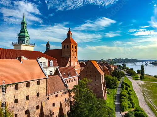 Tableau sur toile View of Grudziadz old town, Poland