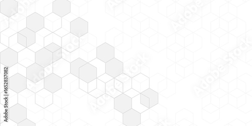 White background from cubes and lines. Linear geometric drawing. Abstraction. Vector illustration.