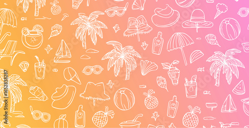 Travel and vacation theme background vector illustration