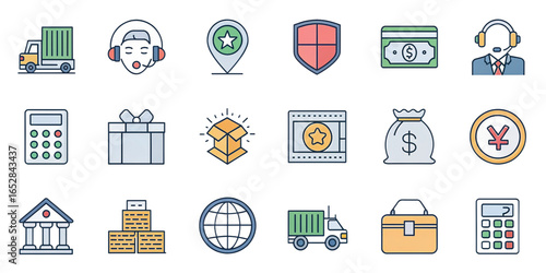 Digital Finance Icons Pack — Online Banking, Mobile Payments, Crypto, ATMs & Investment Dashboards
