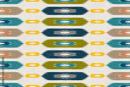 Uzbekistan ikat pattern. Uzbekistan ikat abstract ethnic design. Uzbekistan pattern design for background, wallpaper, textile, art, clothing, wrapping paper, Uzbek style, Uzbek fabric