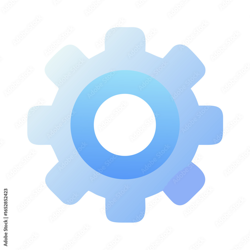 Settings Icon – Gear Symbol Isolated on White Background Settings Icon – Gear Symbol Isolated on White Background