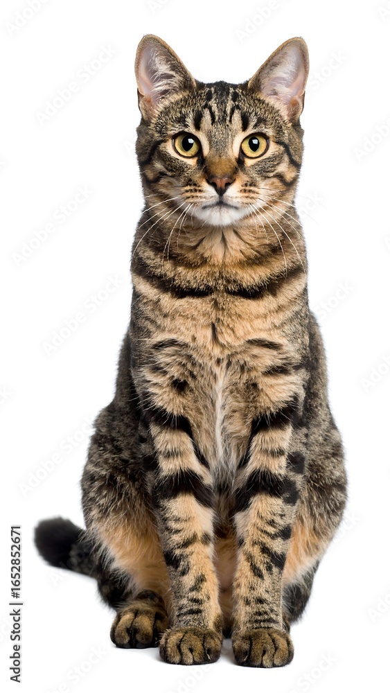 Fototapeta premium Feline portrait against white