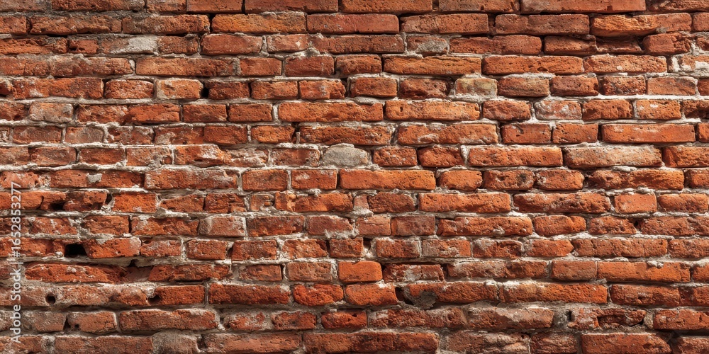 Obraz premium Weathered Red Brick Wall Rustic Texture and Aged Charm