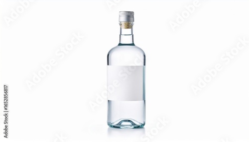 Wallpaper Mural Refreshing Bottle of Pure Water with Simple White Label on a Clean Surface Evoking Minimalist Style Torontodigital.ca