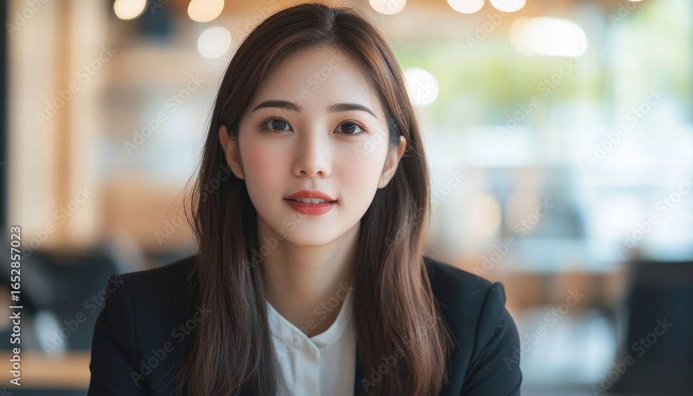 custom made wallpaper toronto digitalInterviewing Process Conducted By An Asian Female Business Professional In Action As Part Of Business Operations And Decision-Making Strategies.