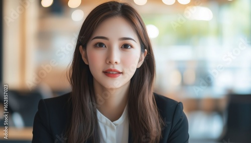 Wallpaper Mural Interviewing Process Conducted By An Asian Female Business Professional In Action As Part Of Business Operations And Decision-Making Strategies. Torontodigital.ca