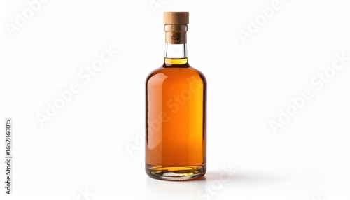 Wallpaper Mural Elegant Bottle of Whisky Displayed on a Pure White Background Highlighting Its Rich Color and Texture Torontodigital.ca