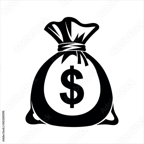 Financial Bag Illustration with Dollar Symbol
