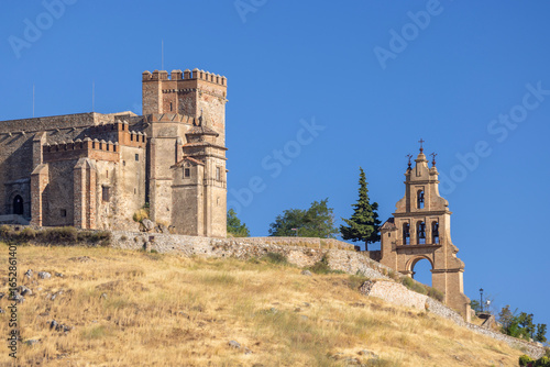 Obraz w ramie Aracena Castle and Priory Church standing on hill in Andalusia, Spain