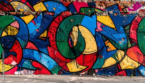 Vibrant graffiti mural
