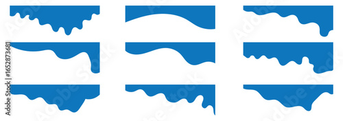 Collection of dividers shape templates. Curve Lines, Wave Collection of Abstract Design Element. Modern separator header for website and app in eps 10