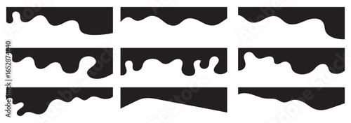 Collection of dividers shape templates. Curve Lines, Wave Collection of Abstract Design Element. Modern separator header for website and app in eps 10