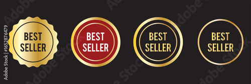 Best seller badge logo design. Best seller sticker label . eps 10 