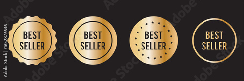 Best seller badge logo design. Best seller sticker label . eps 10 