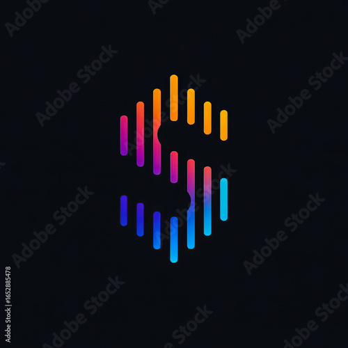 Abstract Sound Equalizer Wave Logo - Music & Audio Brand Tech Icon
