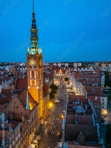 Wallpaper Mural Architecture of old town in Gdansk with Main City Hall, Poland Torontodigital.ca