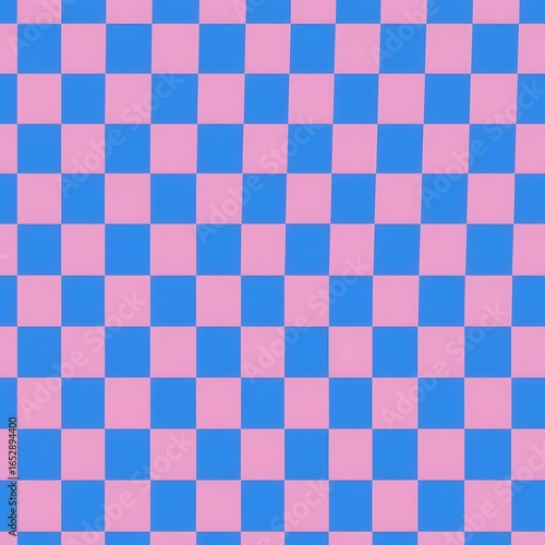 Checkerboard Pattern in Pink and Blue Squares