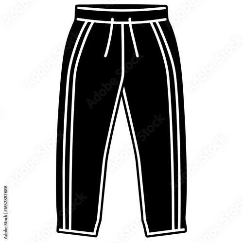 Track Pants Illustration on White
