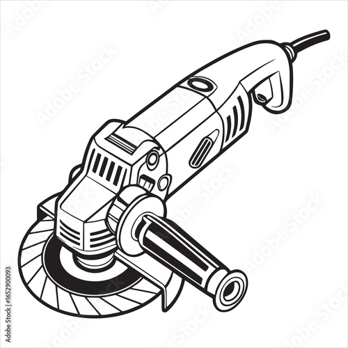angle grinder power tool silhouette