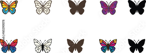 Butterfly with Open Wings Vector Illustration