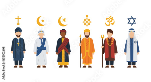 Diverse Religious Figures and Symbols.