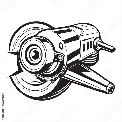 angle grinder power tool silhouette