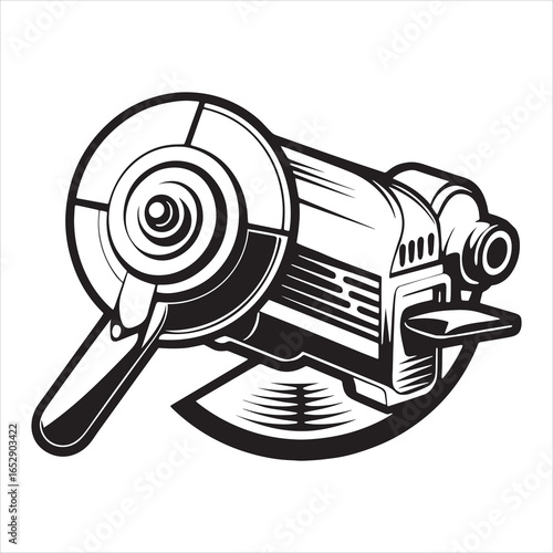 angle grinder power tool silhouette