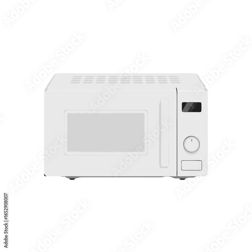 Isolated microwave oven showcasing minimalist design and clean aesthetic for modern kitchens appliance