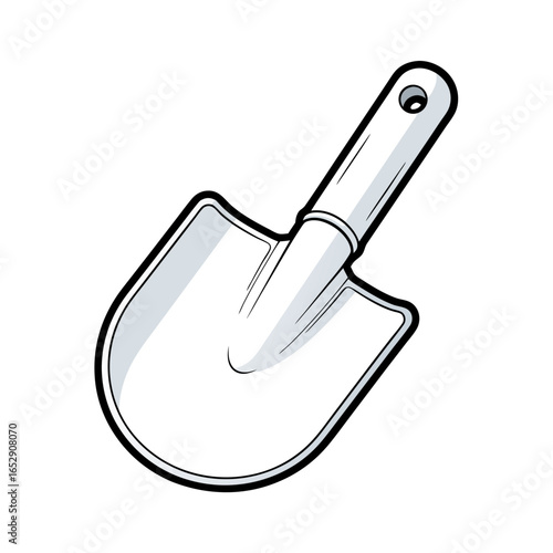 Illustration of a gardening tool in a minimalist style showcasing its functionality and simple design for horticulture endeavors