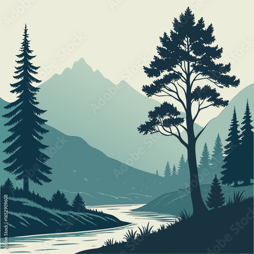 winter forest landscape