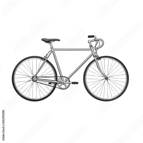 Vintage Bicycle: Classic Transportation and Urban Lifestyle Depiction in Graytone Image, Illustrative Cycling for Commuting and Recreation journey