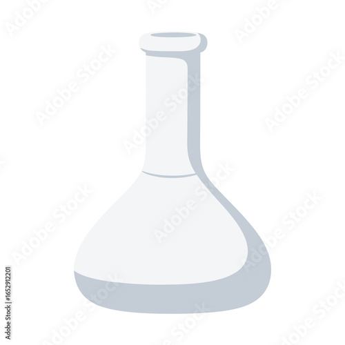 Illustration of a Simple Conical Flask for Scientific Experimentation and Lab Work