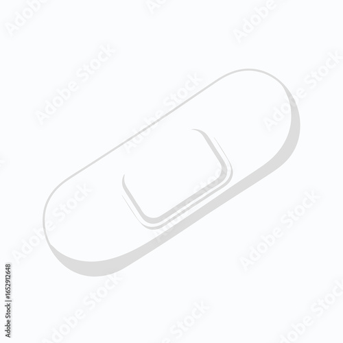 Isolated adhesive bandage illustration symbolizing protection and care for minor wounds and injuries