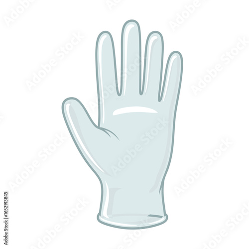 Illustration depicting hand wearing protective medical glove safeguarding wellbeing against infection and contamination during healthcare procedures