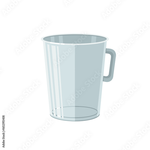 A visually minimalistic illustration of a clear mug showcasing its subtle design aesthetic mug object kitchenware drinkware tableware minimal cup