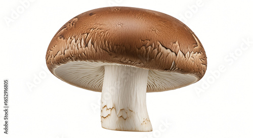 Portobello Mushroom Isolated on White Background