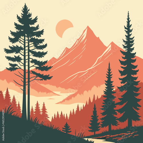 Majestic Mountain Landscape at Sunset