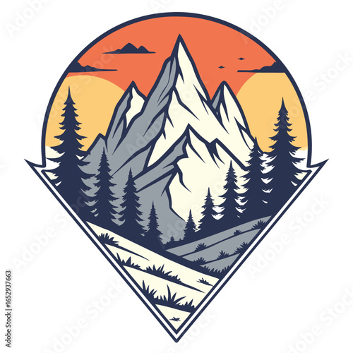 Majestic Mountain Sunset Landscape