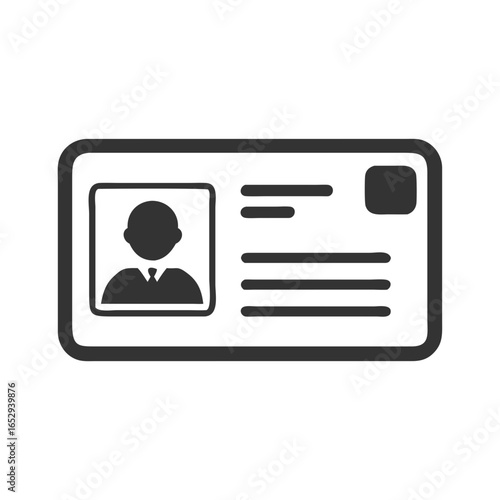 Identification card design with photo and personal information  